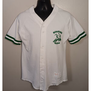 Vintage 80s Soaring High Student Council Men's Large Baseball Shirt Soffe USA
